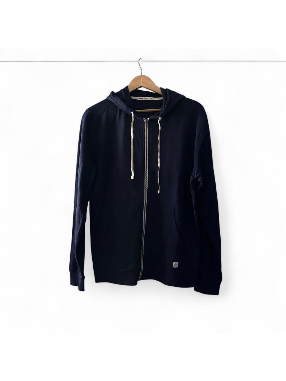 Marine Layer Navy Full Zip Hoodie Cotton TENCEL Modal Size S